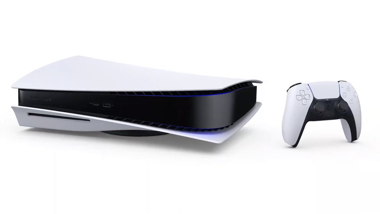 The PS5 can stand upright or be placed on its side.