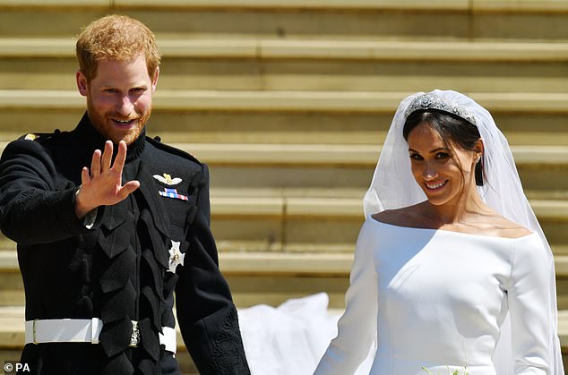 Prince Harry and Megan are in the picture after their wedding at Windsor Castle in May 2018