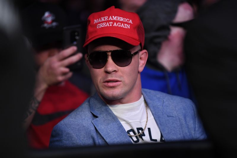 Las Vegas, NV - March 02: Colby Covington attends the UFC 235 event at the T-Mobile Arena on March 2, 2019 in Las Vegas, Nevada.  (Photo by Jeff Pottery / Jufa LLC / Jufa LLC)