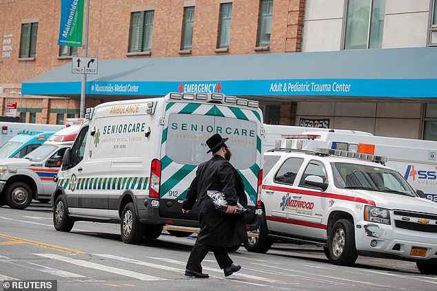 Three members of the Orthodox Jewish community in New York City died from COVID-19 within hours of attending the Maimonides Medical Center in Brooklyn (pictured)
