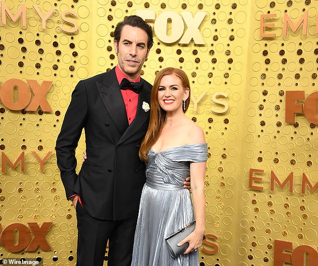 Cohen, who lives in Los Angeles with his wife Isla Fisher (pictured together), said he has seen a change in American society since the first Borat film was shot in 2005.