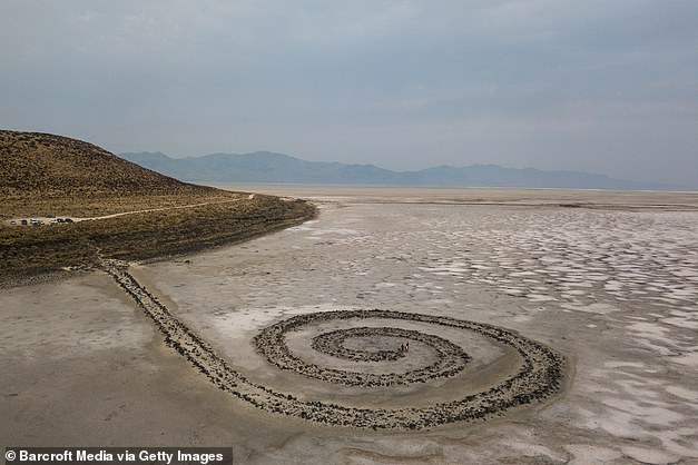 Utah has a history of ‘land art’, with extraordinary installations far from population centers.  The spiral jetty of artist Robert Smithson, located on the northeast edge of Great Salt Lake, is made of soil, salt and basalt rock