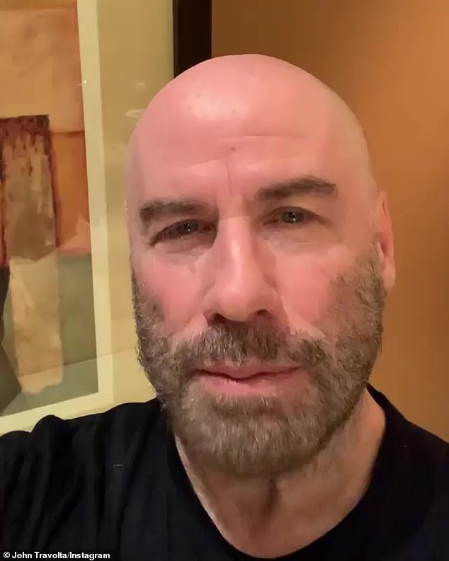 Blessed: John Travolta immersed in gratitude for taking a moment to greet his fans on Instagram on Thanksgiving Day