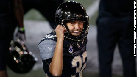Vanderbilt footballer Sarah Fuller became the first woman to score a goal in a Power Five college football game.