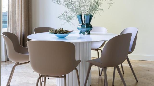 A round table takes up less space.