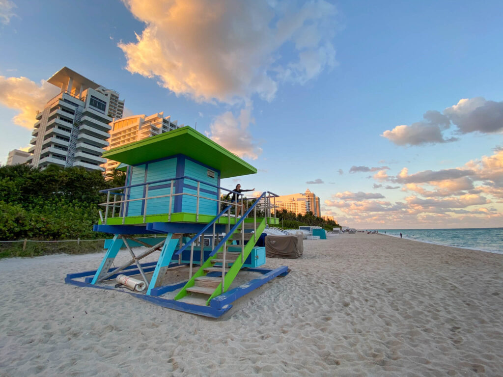 The white sands of Miami Beach
