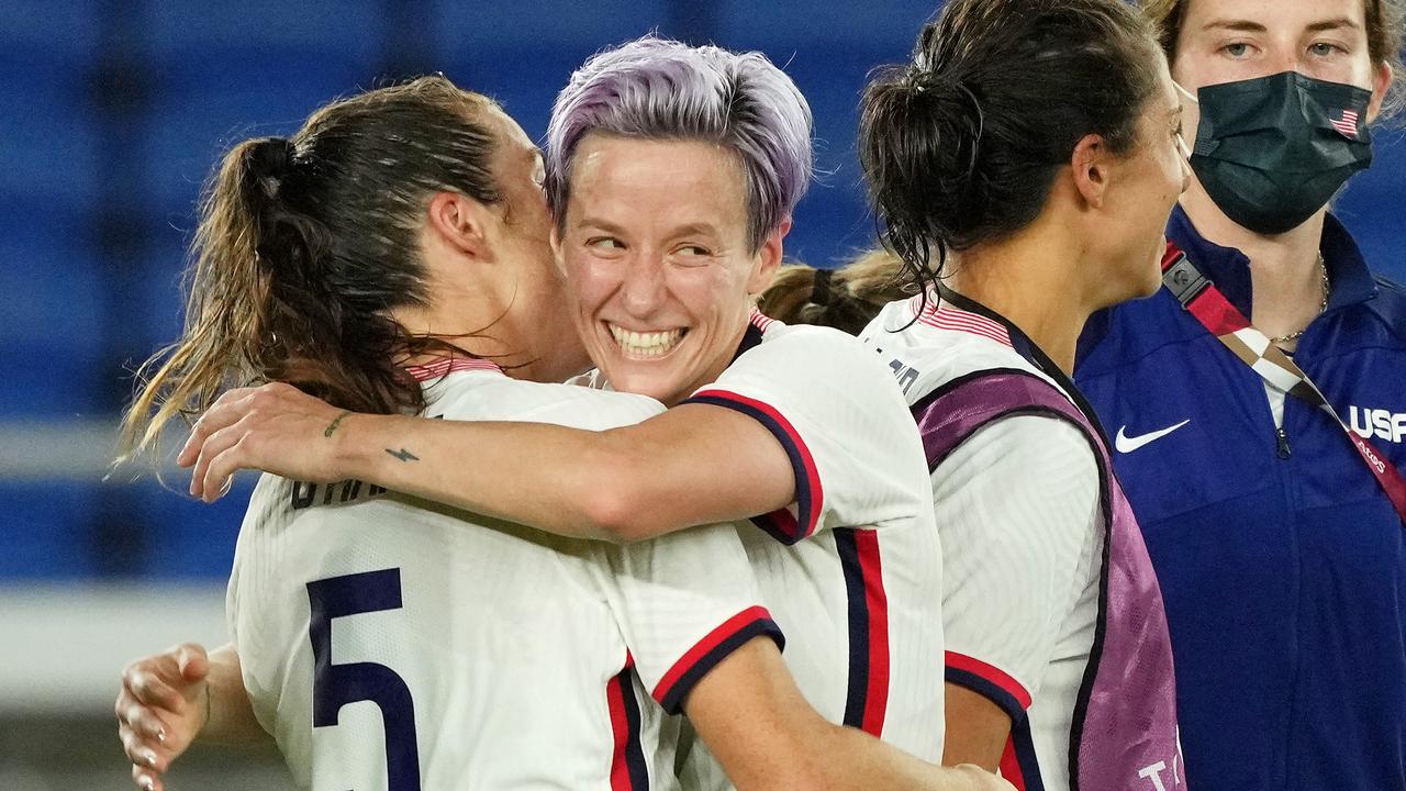 Star player Megan Rapinoe (right) has been committed to equal pay in recent years.