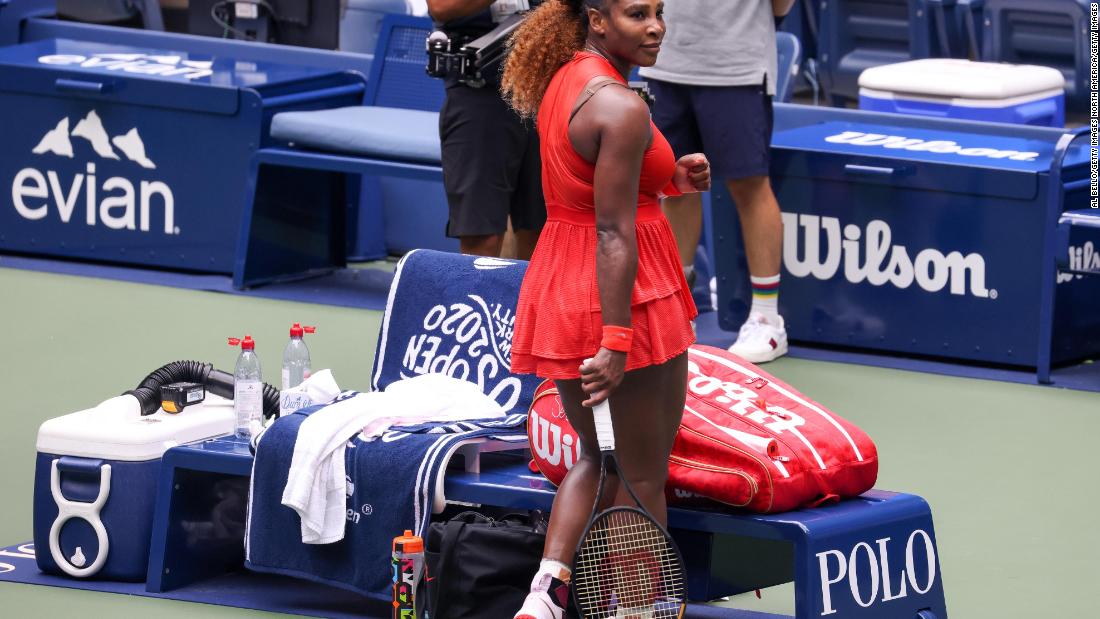 Serena Williams won her match at the US Open on Wednesday to reach the semifinals.