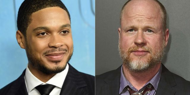 Ray Fisher (left) and Jose Whedon.  (Photo by Jordan Strauss / Invision / AB)