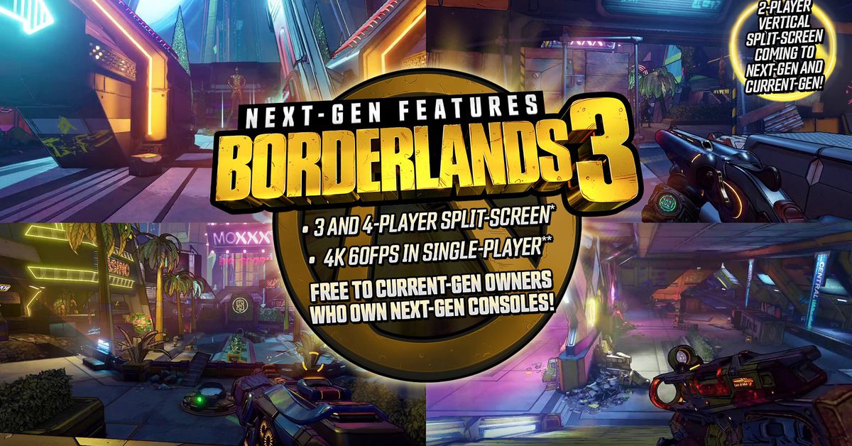 Borderlands 3 gets free PS5 and Xbox Series X upgrade and four-player splitscreen