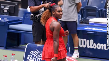 Serena Williams won her match at the US Open on Wednesday and advanced to the semifinals. 
