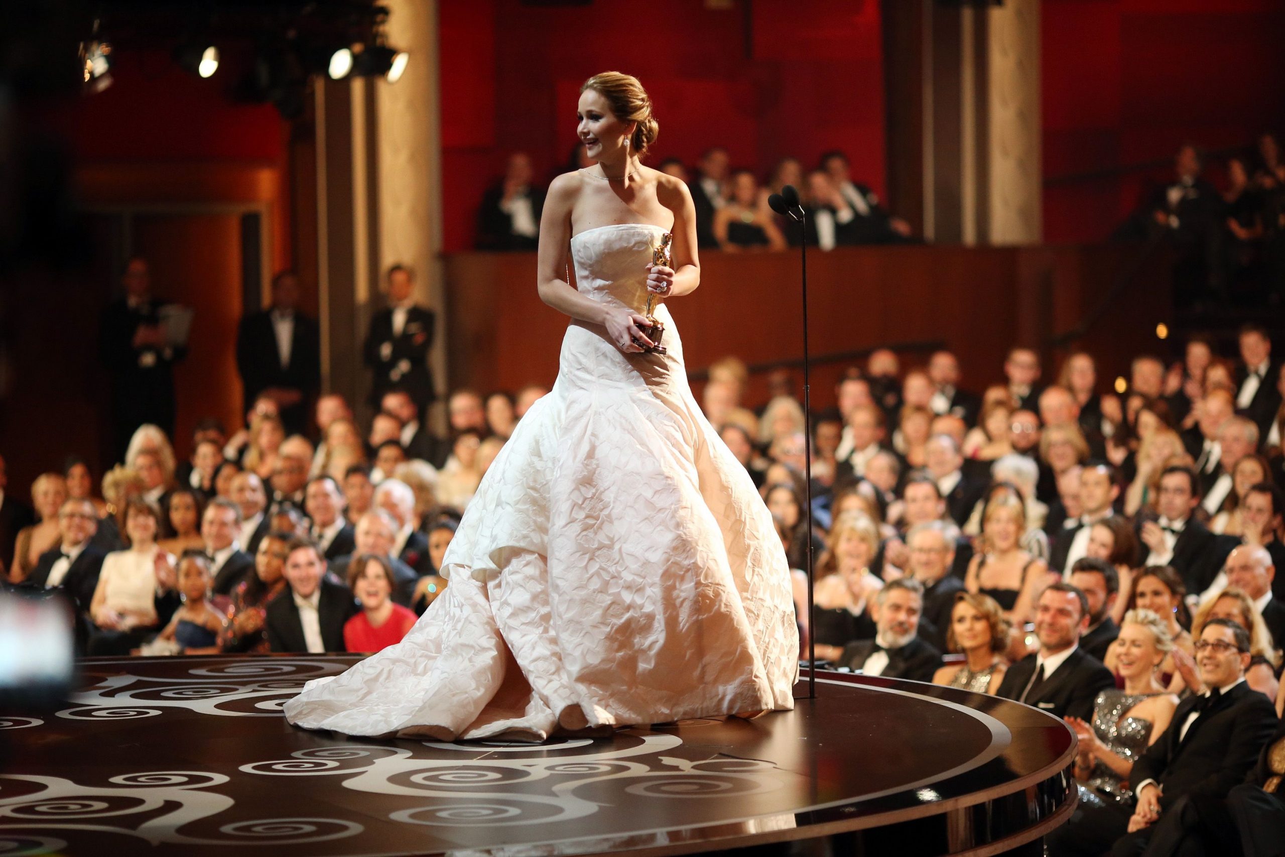 In a new podcast, Jennifer Lawrence reflected on her 2013 viral fall at the Academy Awards. (Photo: Stephane Cardinale - Corbis/Corbis via Getty Images)