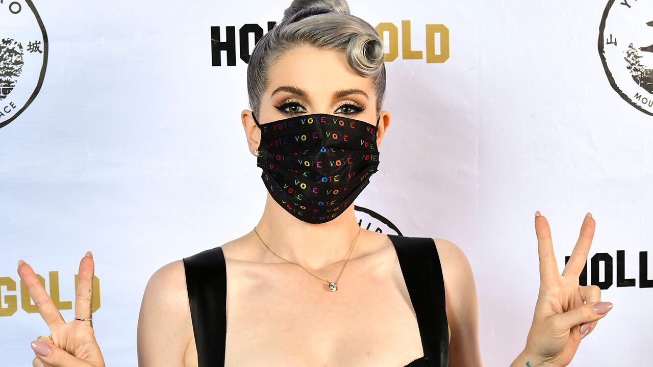 Kelly Osborne shows 85-pound weight loss, wearing a colorful 'vote' mask as she celebrates her 36th birthday