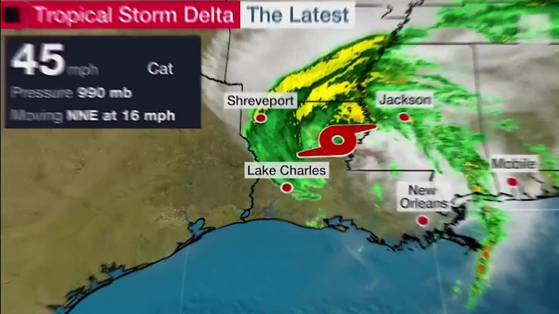 Delta goes inland after attacking Louisiana