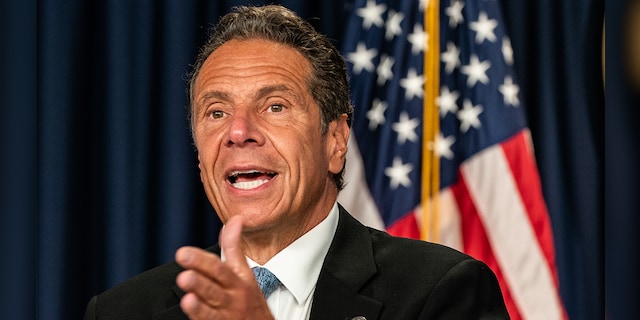 New York State Andrew Cuomo speaks at a daily press conference on July 23, 2020 in the New York City Governor's Office.  (Photo by Gina Moon / Getty Images)
