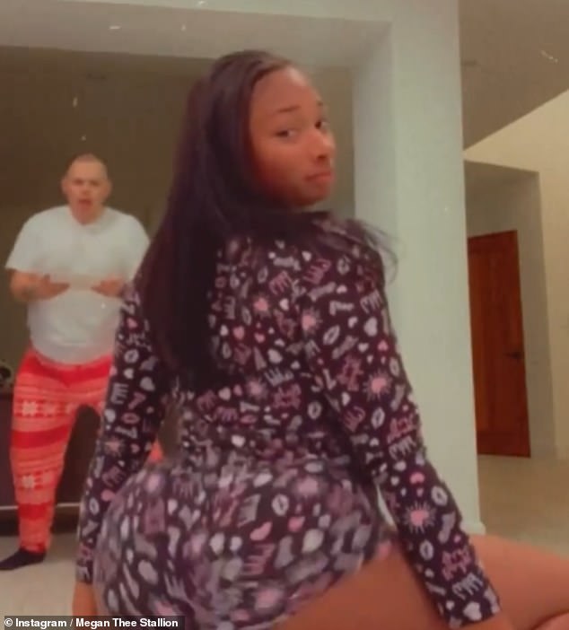 Wow-factor!  Megan Fire Stallion showed off her famous double moves when she shared a game clip on Instagram on Monday evening