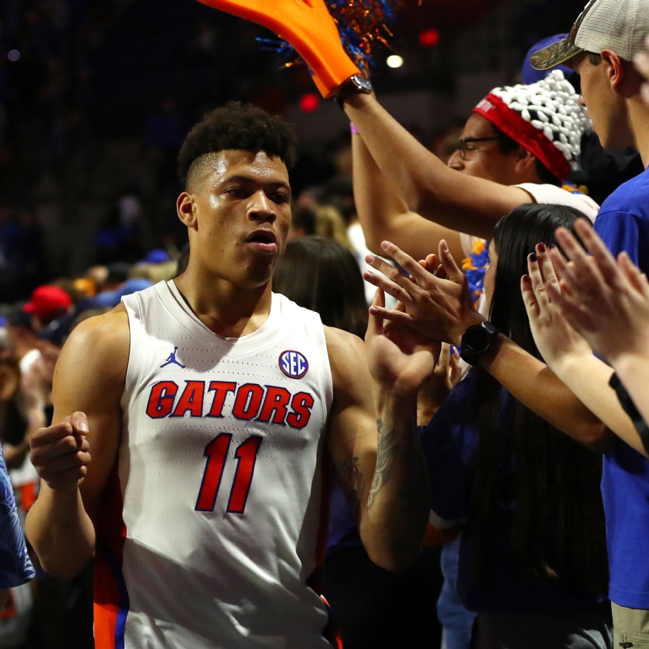 Florida Gators star Gionde Johnson has collapsed on court and is in a dangerous but stable condition