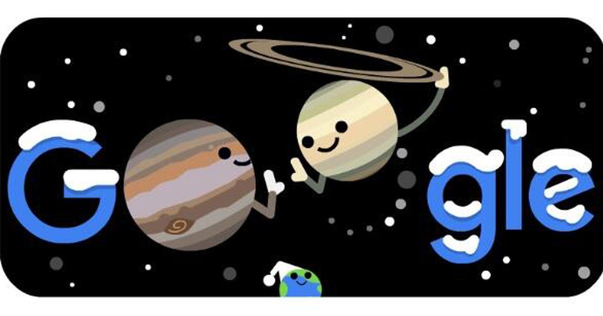 Google Doodle shows the best link between Jupiter and Saturn