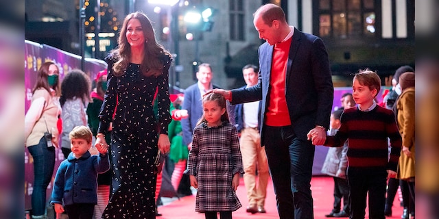 Kate Middleton and Prince William have released a family photo that will feature on their Christmas card.  (Getty Images)