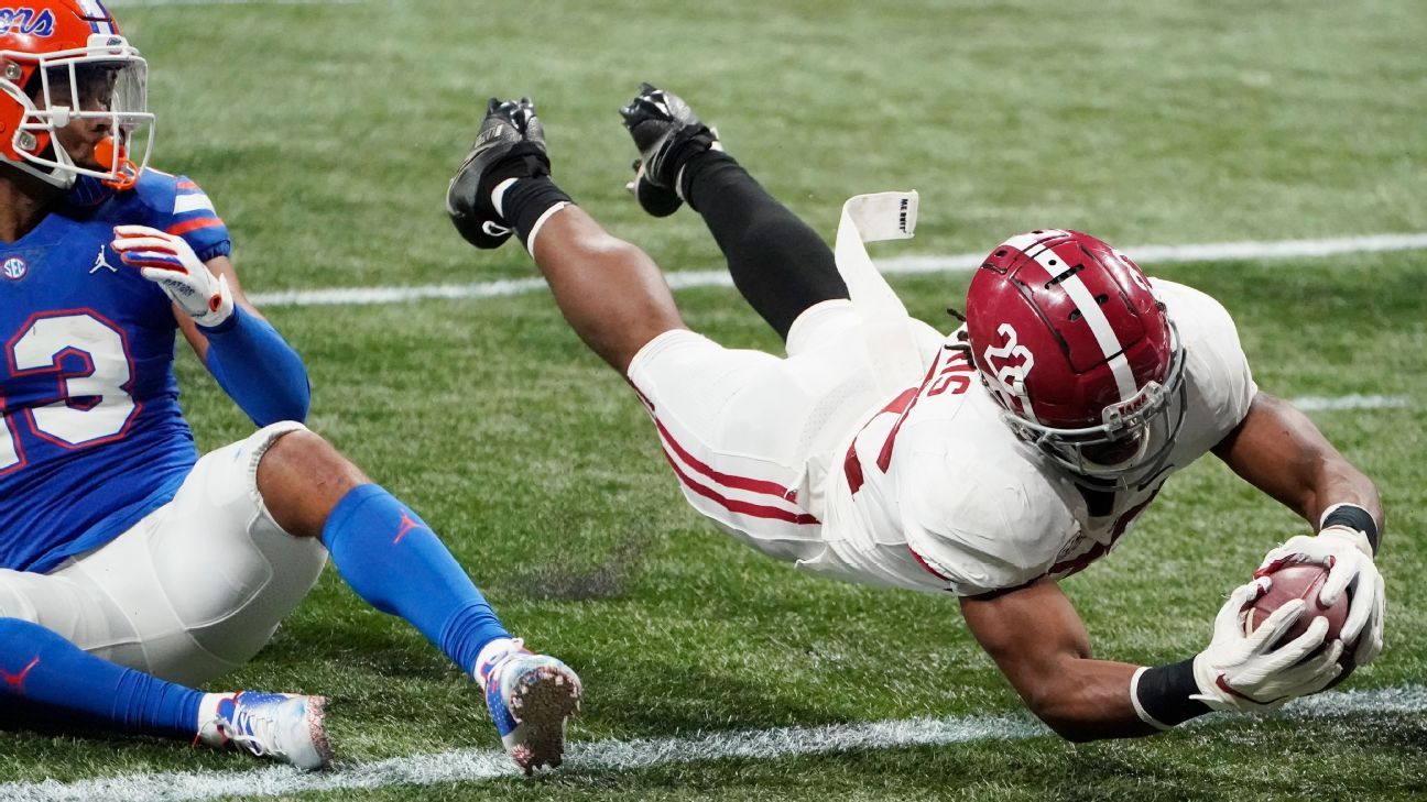 Naji Harris powers Alabama with five touchdowns recorded in the dominant SEC title game performance against Florida