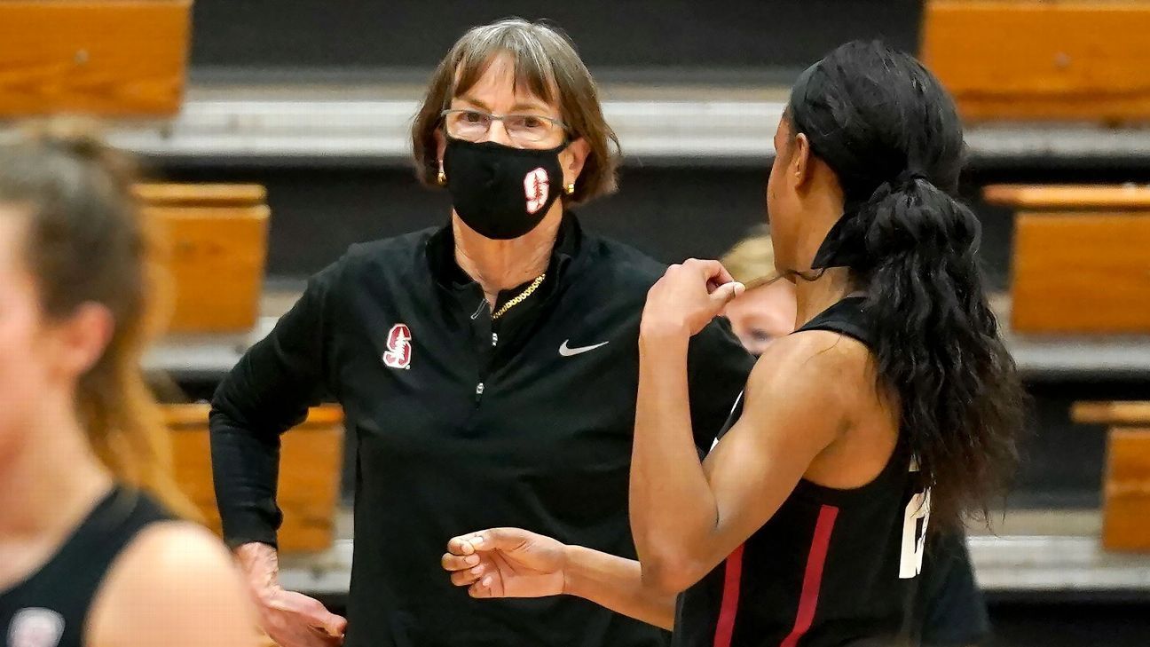 Stanford coach Tara Vanderveer has surpassed Pat Sumit with 1,099 points in Division 1 women's basketball.