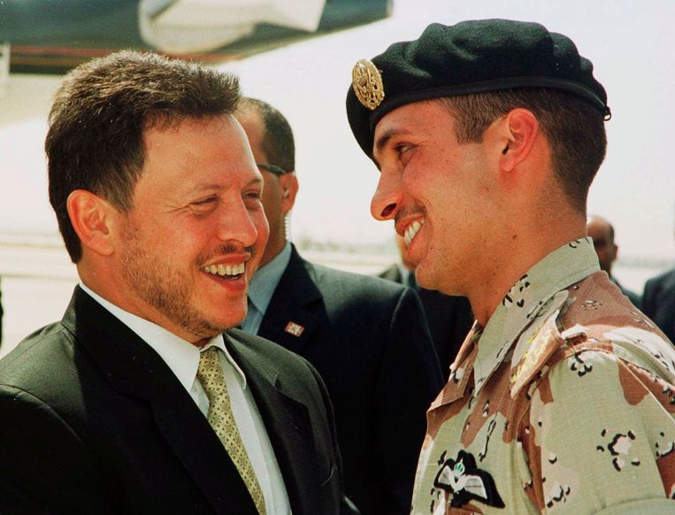 2001 file photo of Jordan's King Abdullah with his half-brother Prince Hamza.  AP Image
