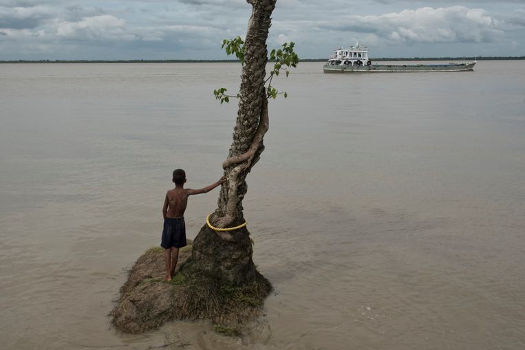 The Indian island of Ghoramara is disappearing due to rising sea levels. Image Getty Images