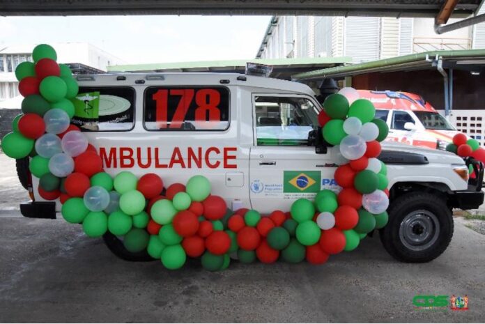 Brazilian government donates ambulance to Suriname