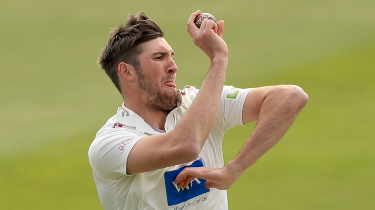Craig Overton played with club and ball to put Somerset in control against Hampshire