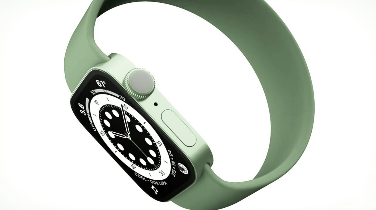 `` New design Apple Watch Series 7 with flat sides