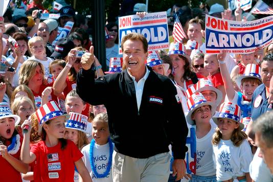 Arnold Schwarzenegger campaign in 2003.
