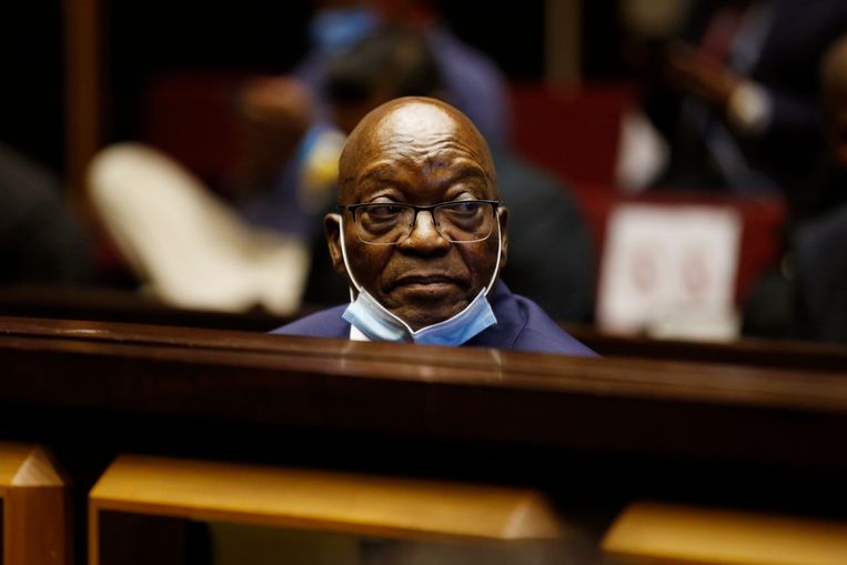 Jacob Zuma before the Supreme Court in Pietermaritzburg at the start of his corruption case in May.  AP Image