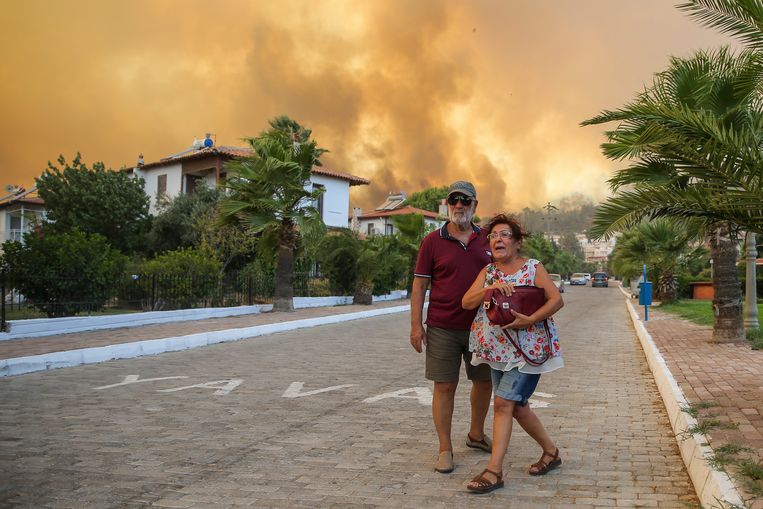 The Turkish coastal town of Bodrum is also ravaged by forest fires.  
