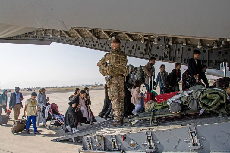Monday August 16: British citizens of Afghanistan board a British military plane at Kabul airport.  EPA Image