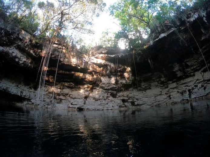 The waterhole where the canoe was found.