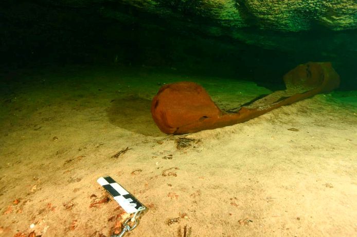The wooden canoe that was found was used by the Mayans centuries ago, researchers say.