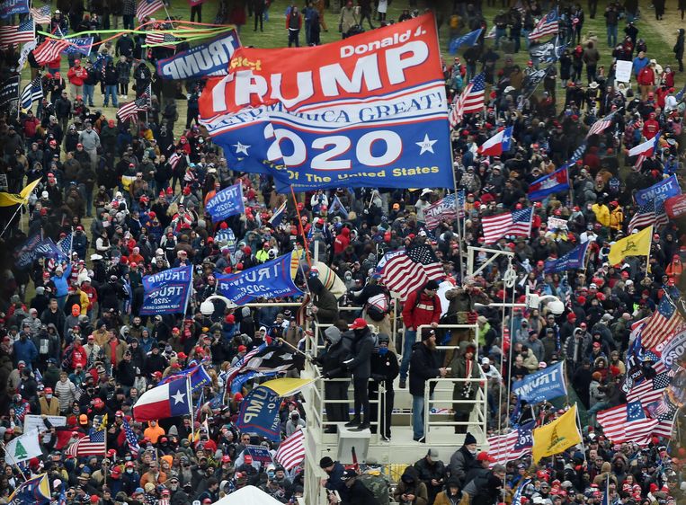 Supporters of former President Donald Trump during the capture of the Capitol on January 6.  AFP Image