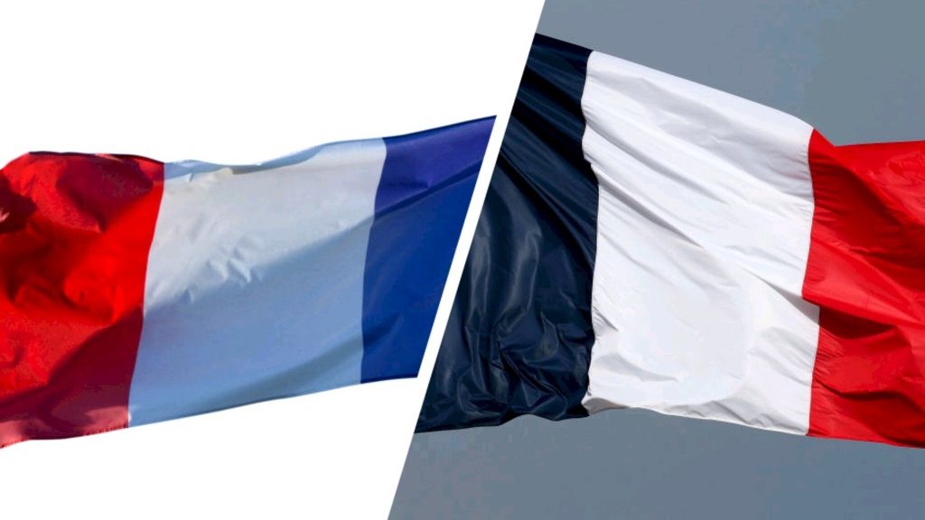One blue is not the other: a new flag suddenly flies in France