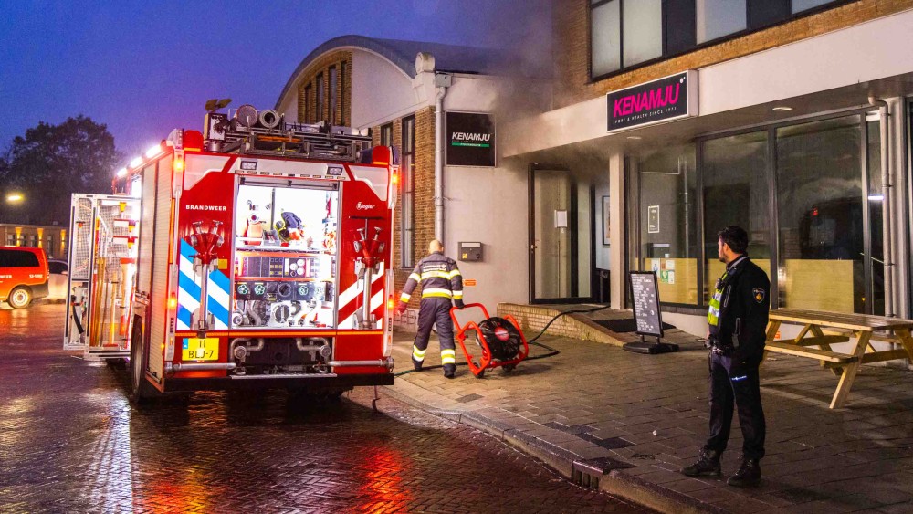 The gymnasium of the family of judoka Van der Geest hit by fire