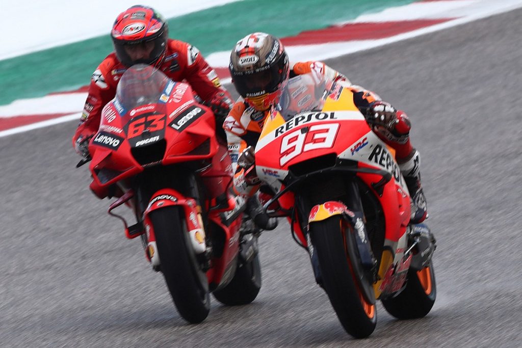 Marquez in the lead of the first tests of the GP of the United States