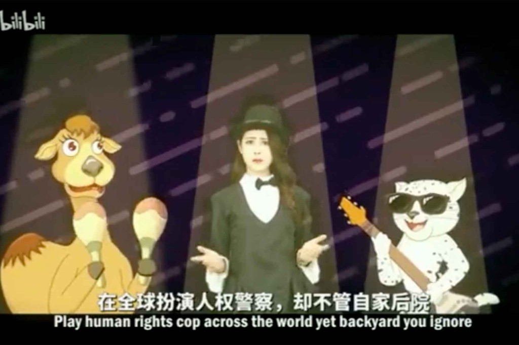 The French embassy in China has released a video attacking the United States