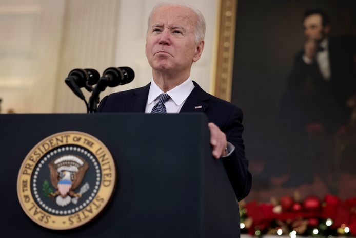 US President Joe Biden during a White House speech on Friday.