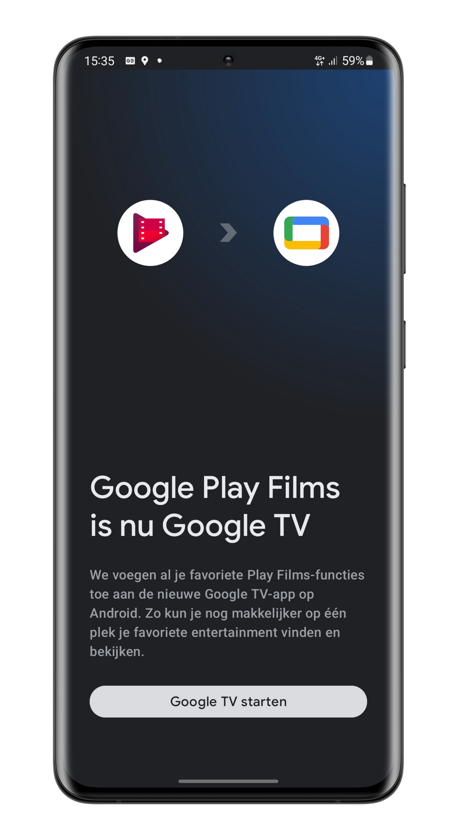 The Google TV app is available in the Netherlands: that will change for you
