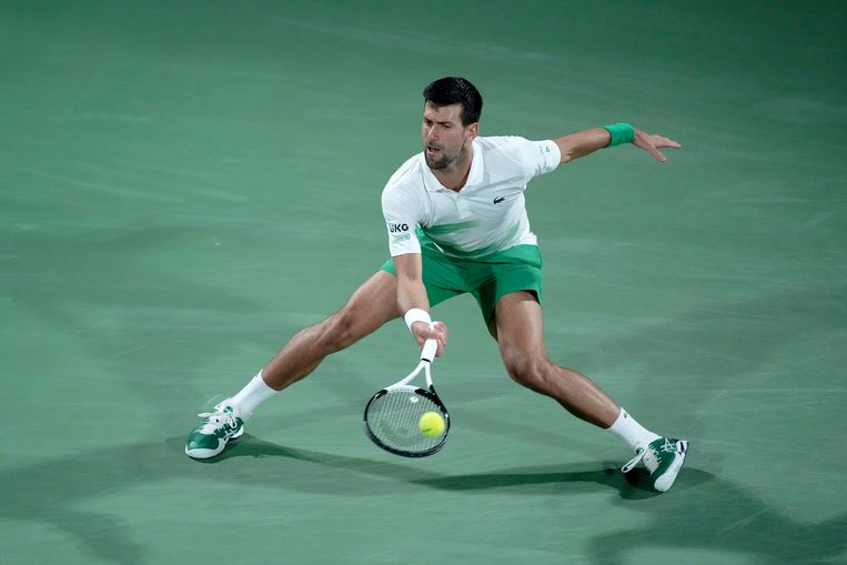 Djokovic at the Dubai Duty Free Tennis Championship in Dubai in February this year.  Image access point
