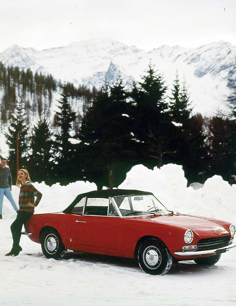 The Fiat 124 Spider.  Historic masterpiece by Pininfarina.