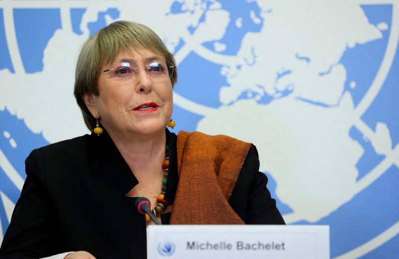 FILE PHOTO: UN High Commissioner for Human Rights Michelle Bachelet attends  an event at the United Nations in Geneva