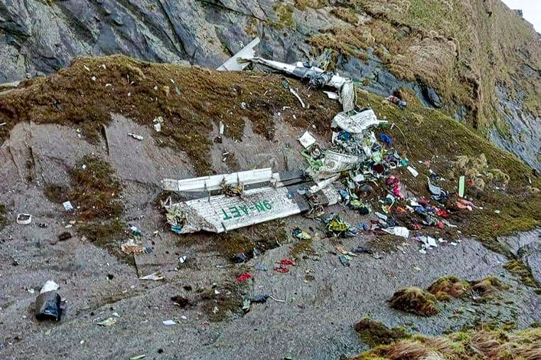 Wreckage of the plane of the private airline Tara Air.  The bodies of the occupants were also found in the area.  ImageAFP