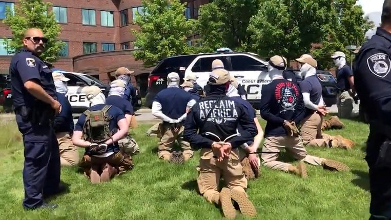 The 31 right-wing extremists after their arrest Image via REUTERS