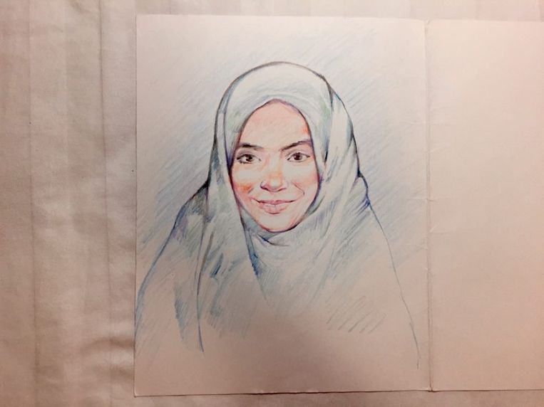 Drawing that Afghan prisoner Harun Gul made of his daughter while in Guantánamo Bay.  Network of Image Analysts in Afghanistan