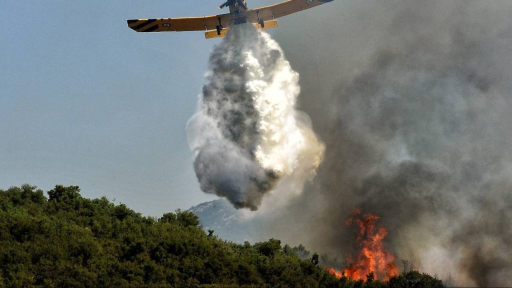 Evacuations due to a series of forest fires in Greece